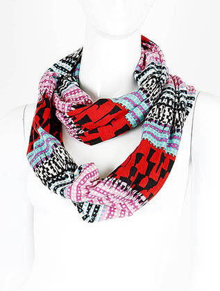 SCARF   PRINT  NLF5059RED - Scarvesnthangs
 - 1