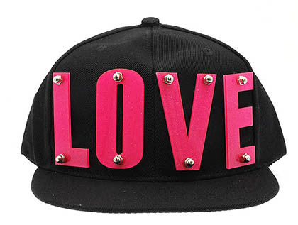 HAT AND CAP   LOVE  NLH2176PKBLK