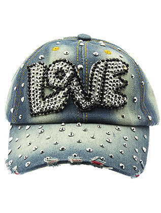 HAT AND CAP   LOVE  NLH2241RDDBLU