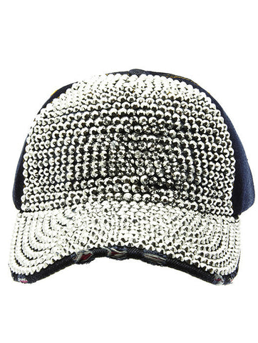HAT AND CAP   METALLIC STUD  NLH2311RDBUA - Scarvesnthangs
 - 2