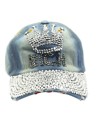 HAT AND CAP   CROWN  NLH2338RDBLU - Scarvesnthangs
 - 2