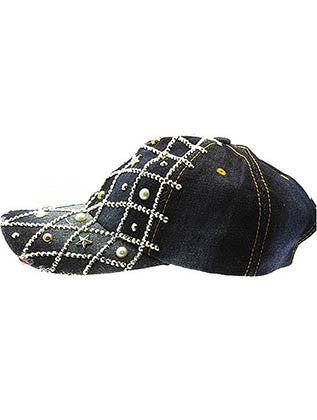 HAT AND CAP   LUCITE STONE  NLH2368RDDBLU - Scarvesnthangs
 - 3