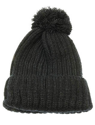 HAT AND CAP   POM POM  NLH2386BLK