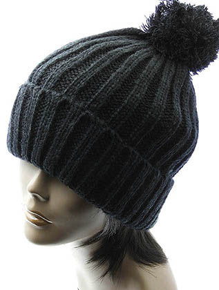 HAT AND CAP   POM POM  NLH2386BLK - Scarvesnthangs
 - 3