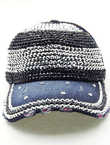 HAT AND CAP   METALLIC STUD  NLH2410RDBLK - Scarvesnthangs
 - 2