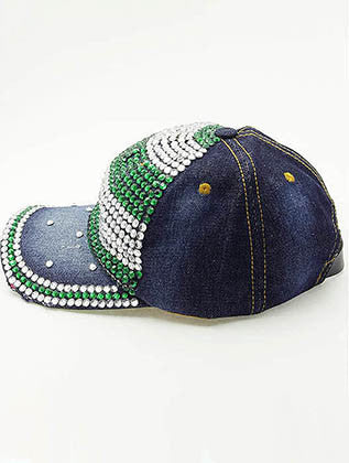 HAT AND CAP   METALLIC STUD  NLH2410RDGRN - Scarvesnthangs
 - 3