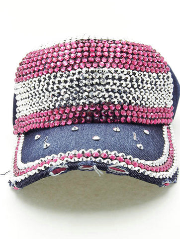 HAT AND CAP   METALLIC STUD  NLH2410RDPNK - Scarvesnthangs
 - 2