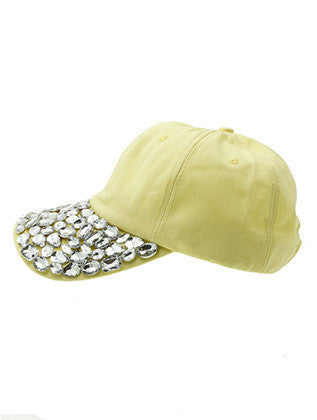 HAT AND CAP   FACETED LUCITE STONE  NLH2475RDYEW - Scarvesnthangs
 - 3