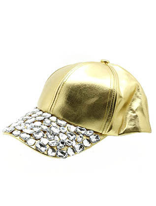 HAT AND CAP   FACETED LUCITE STONE  NLH2493RDGOD