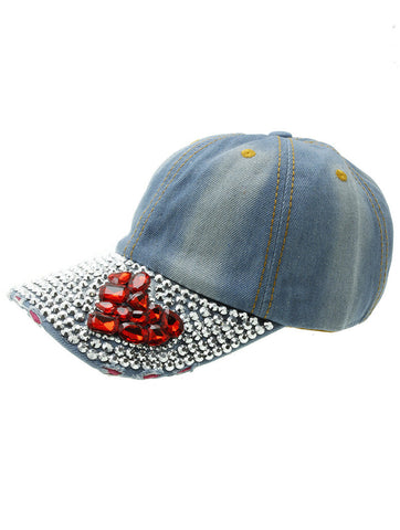 HAT AND CAP   METALLIC STUD  NLH3005RDBLU - Scarvesnthangs
 - 2