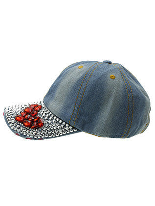 HAT AND CAP   METALLIC STUD  NLH3005RDBLU - Scarvesnthangs
 - 3