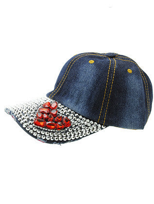 HAT AND CAP   METALLIC STUD  NLH3005RDDBLU