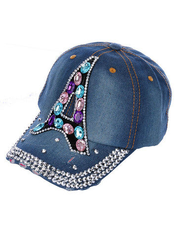 HAT AND CAP   LUCITE STONE  NLH3031MLTBLU - Scarvesnthangs
 - 2