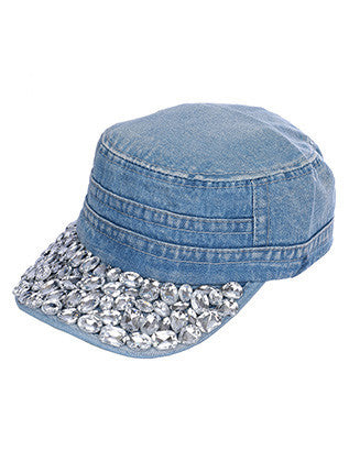 HAT AND CAP   LUCITE STONE  NLH3038RDBLU