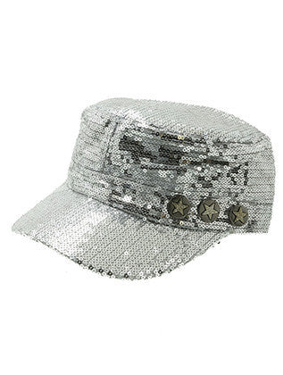 HAT AND CAP   SEQUIN  NLH3049SIV