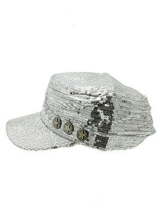 HAT AND CAP   SEQUIN  NLH3049SIV - Scarvesnthangs
 - 3