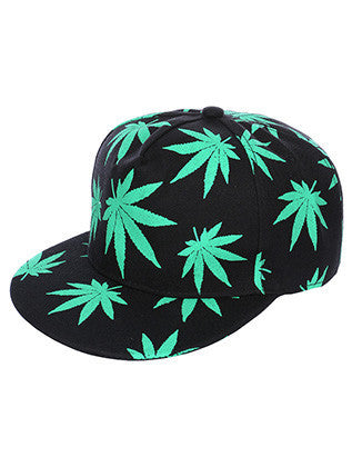 HAT AND CAP   LEAF PRINT  NLH3053GRN