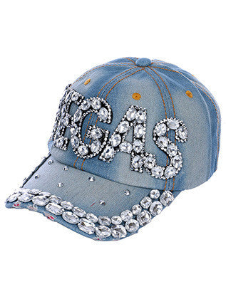 HAT AND CAP   VEGAS  NLH3057RDBLU