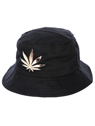 HAT AND CAP   METAL LEAF  NLH3062GDBLK