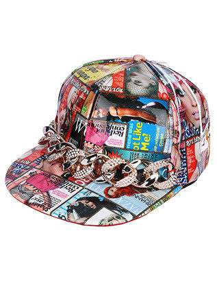 HAT AND CAP   MAGAZINE PRINT  NLH3072GDMLT