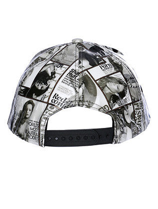 HAT AND CAP   MAGAZINE PRINT  NLH3073GDBLK - Scarvesnthangs
 - 3