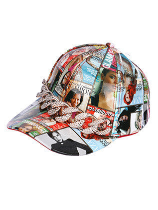 HAT AND CAP   MAGAZINE PRINT  NLH3073GDMLT