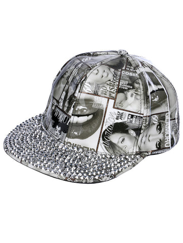 HAT AND CAP   MAGAZINE PRINT  NLH3076RDBLK - Scarvesnthangs
 - 2