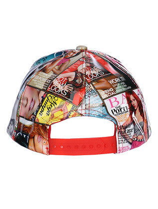 HAT AND CAP   MAGAZINE PRINT  NLH3077RDMLT - Scarvesnthangs
 - 3