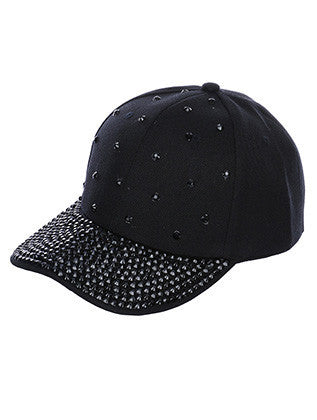 HAT AND CAP   LUCITE STUD  NLH3082BKBLK
