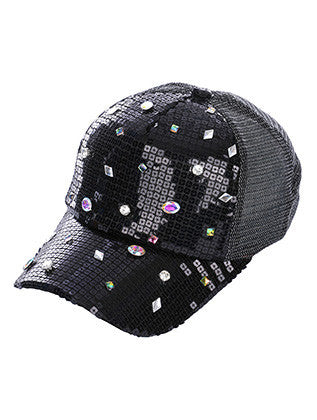 HAT AND CAP   SEQUIN  NLH3086ABOBLK