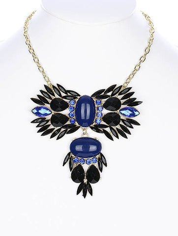 NECKLACE  NLN2041GDBLU - Scarvesnthangs
 - 2