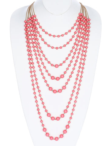 NECKLACE  NVN99233GDPNK - Scarvesnthangs
 - 2