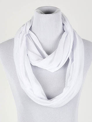 SCARF   SHEER  NYF29004WHT - Scarvesnthangs
 - 1