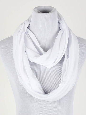 SCARF   SHEER  NYF29004WHT - Scarvesnthangs
 - 2