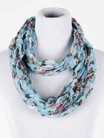 SCARF   CRINKLED  NYF59091BLU - Scarvesnthangs
 - 2