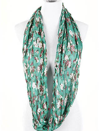SCARF   CRINKLED  NYF59091GRN - Scarvesnthangs
 - 3