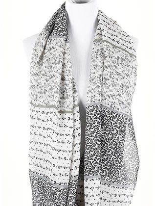 SCARF   FLORAL ANIMAL PRINT  NYF59092WHT - Scarvesnthangs
 - 3