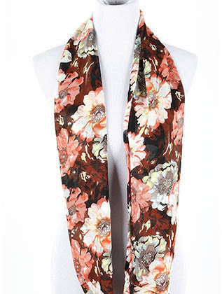 SCARF   FLORAL PRINT  NYF59094PNK - Scarvesnthangs
 - 3