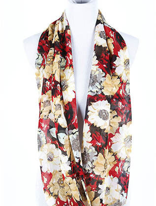 SCARF   FLORAL PRINT  NYF59094RED - Scarvesnthangs
 - 3
