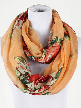 SCARF   FLORAL PRINT  NYF59095ORG