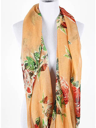 SCARF   FLORAL PRINT  NYF59095ORG - Scarvesnthangs
 - 3