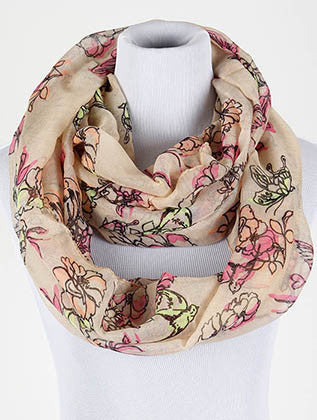 SCARF   FLORAL PRINT  NYF59096PCH