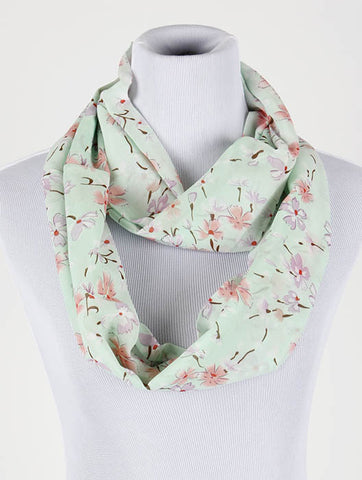 SCARF   FLORAL PRINT  NYF59097BLU - Scarvesnthangs
 - 2