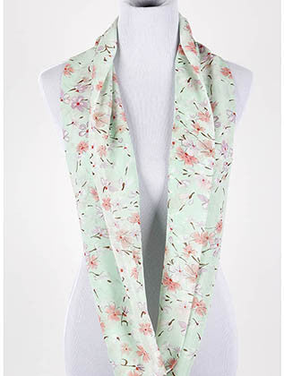 SCARF   FLORAL PRINT  NYF59097BLU - Scarvesnthangs
 - 3