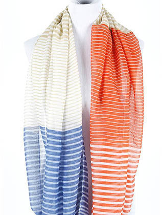 SCARF   STRIPE  NYF59100BLU - Scarvesnthangs
 - 3