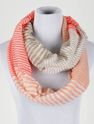 SCARF   STRIPE  NYF59100PNK