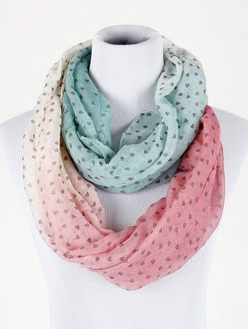 SCARF   MINI HEART PRINT  NYF59101MIN - Scarvesnthangs
 - 2