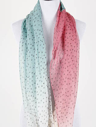 SCARF   MINI HEART PRINT  NYF59101MIN - Scarvesnthangs
 - 3