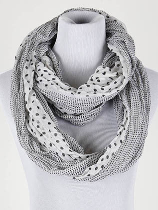 SCARF   CRINKLED  NYF59107WHT - Scarvesnthangs
 - 1