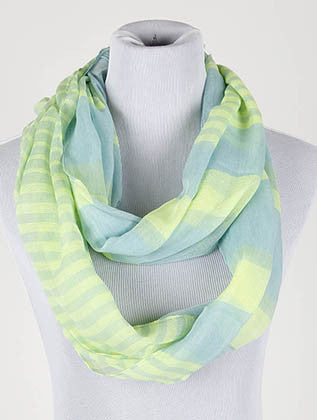 SCARF   STRIPE  NYF59108BLU - Scarvesnthangs
 - 1